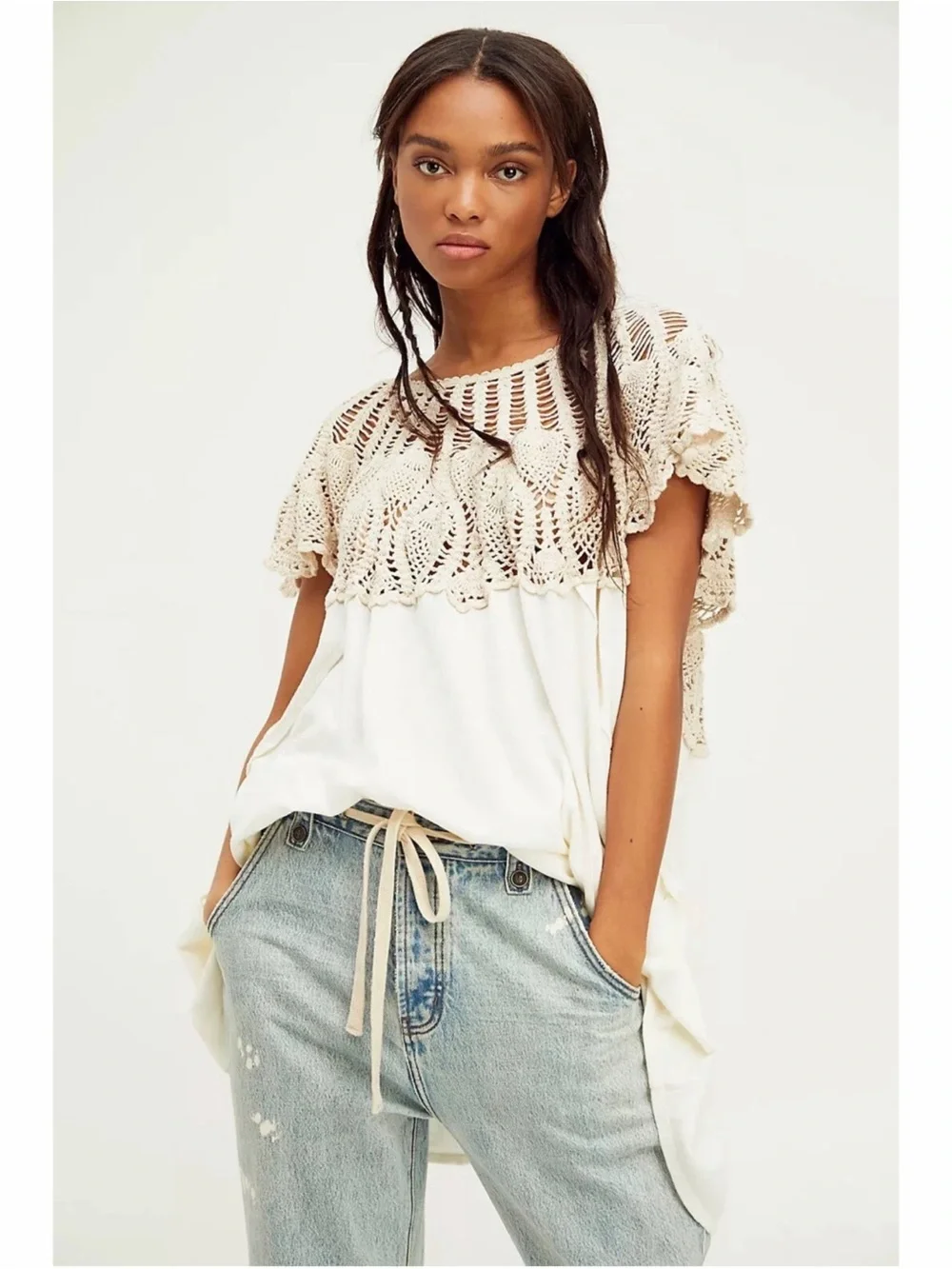 FREE PEOPLE Sweet Sun Oversized Tunic Top M